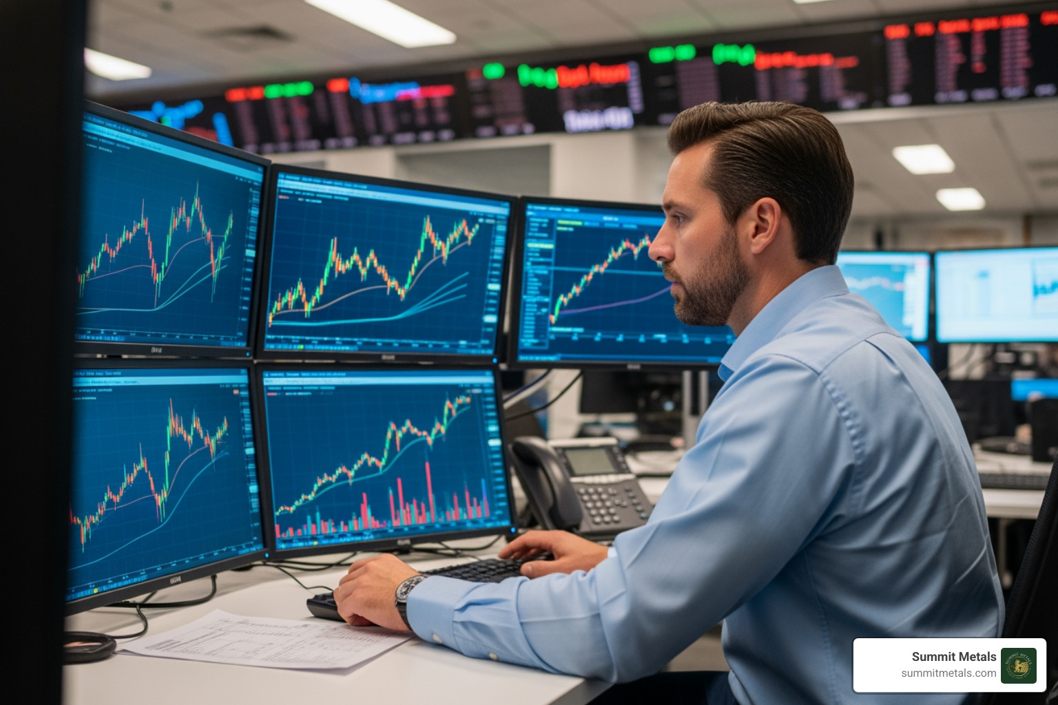 Financial analyst reviewing gold spot price charts on a digital screen - mmtc pamp gold sell price today Financial analyst reviewing gold spot price charts on a digital screen - mmtc pamp gold sell price today