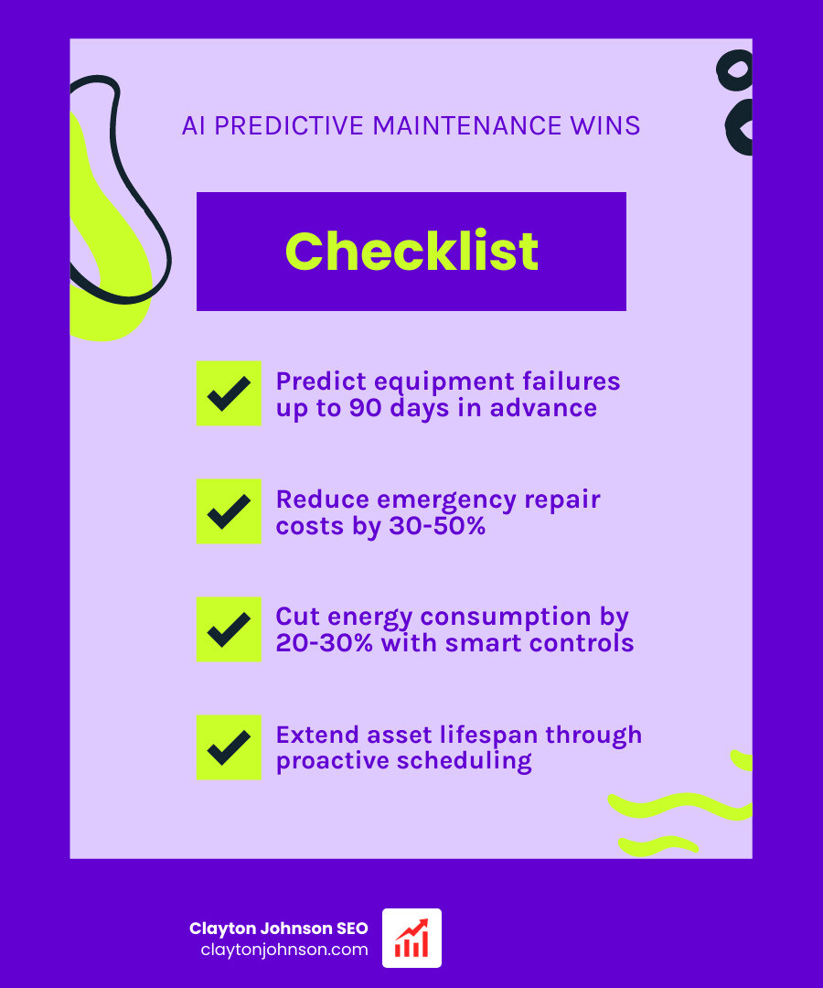 Smart building sensor data infographic - ai marketing for property managers companies infographic checklist-fun-neon