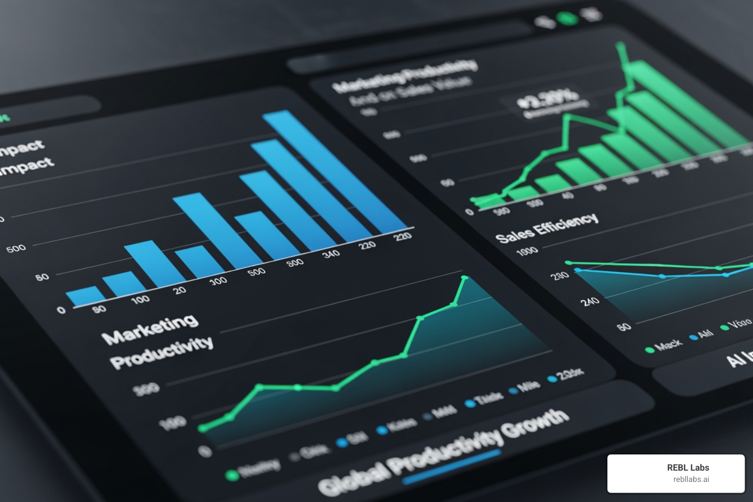 global productivity growth charts showing AI's impact on marketing and sales value - Boost marketing with AI