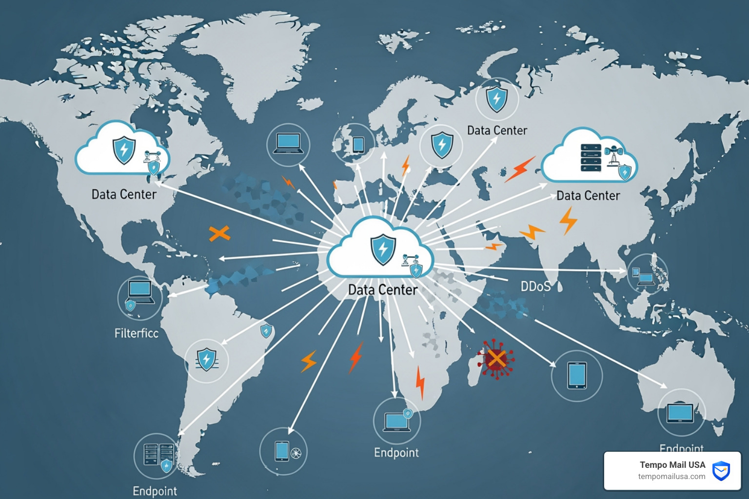cloud-based WAF architecture protecting multiple global endpoints - WAF cyber security cloud-based WAF architecture protecting multiple global endpoints - WAF cyber security