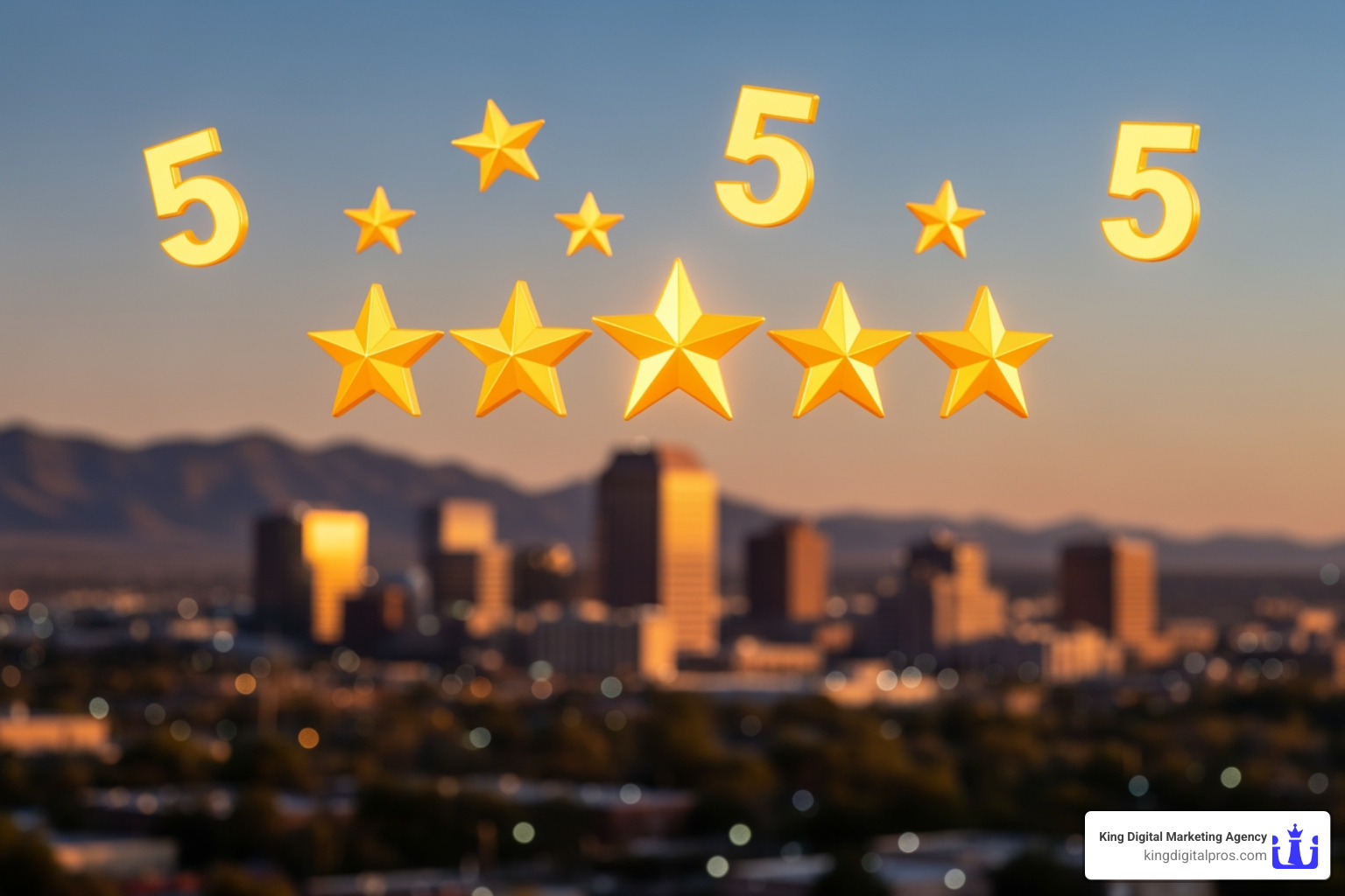 A 5-Star Rating Graphic Representing Customer Trust - Reputation Management Albuquerque