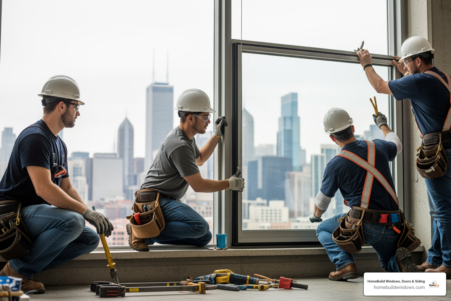 Low-E glass reflecting summer heat and retaining winter warmth - window installation in chicago