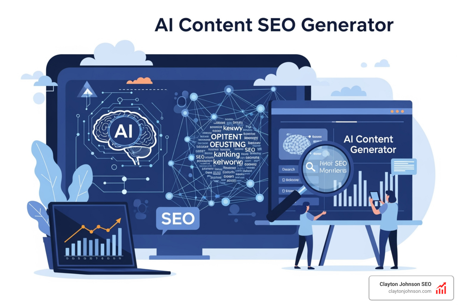 LLM data processing showing how AI analyzes search intent and competitor data to create optimized content - ai content seo