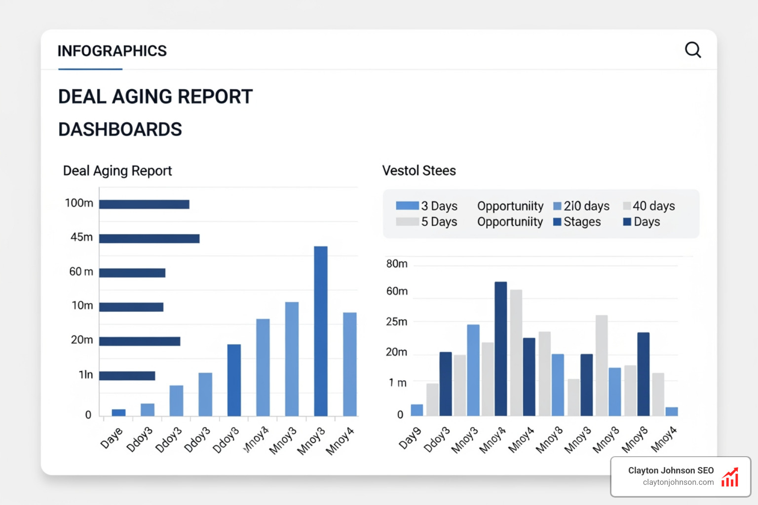 deal aging report showing days in stage for various opportunities - sales pipeline health metrics deal aging report showing days in stage for various opportunities - sales pipeline health metrics