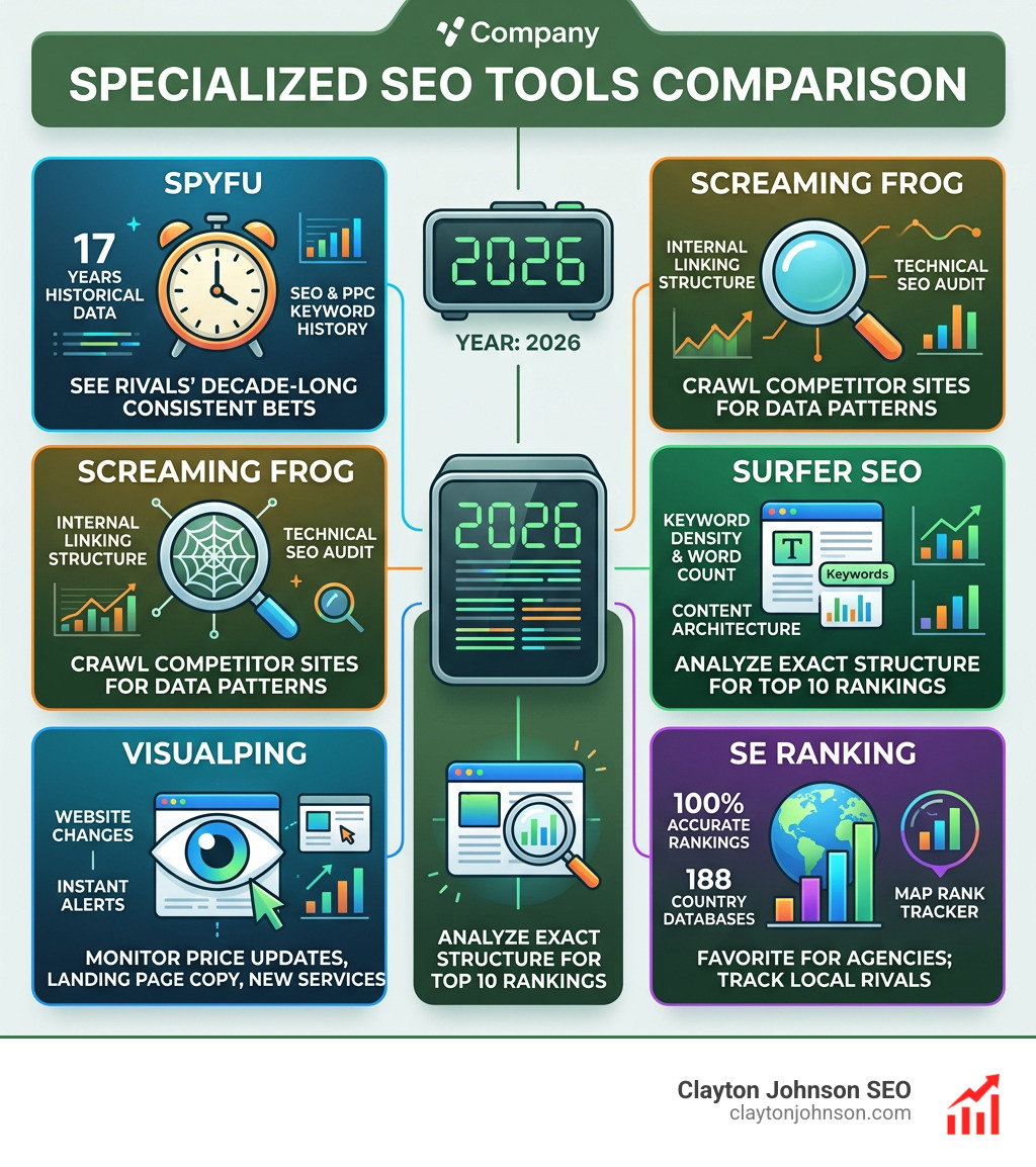 specialized SEO tools comparison infographic - competitive analysis SEO tools infographic specialized SEO tools comparison infographic - competitive analysis SEO tools infographic