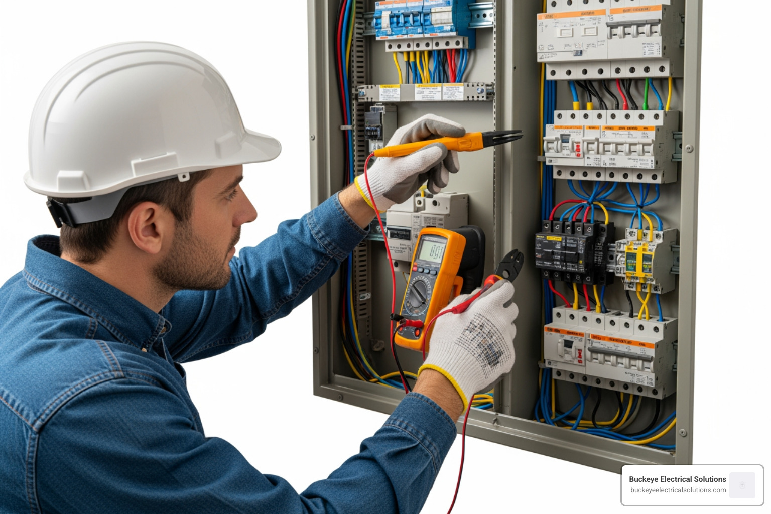 a technician pointing to a properly labeled residential electrical panelboard with clear circuit directories - home a technician pointing to a properly labeled residential electrical panelboard with clear circuit directories - home