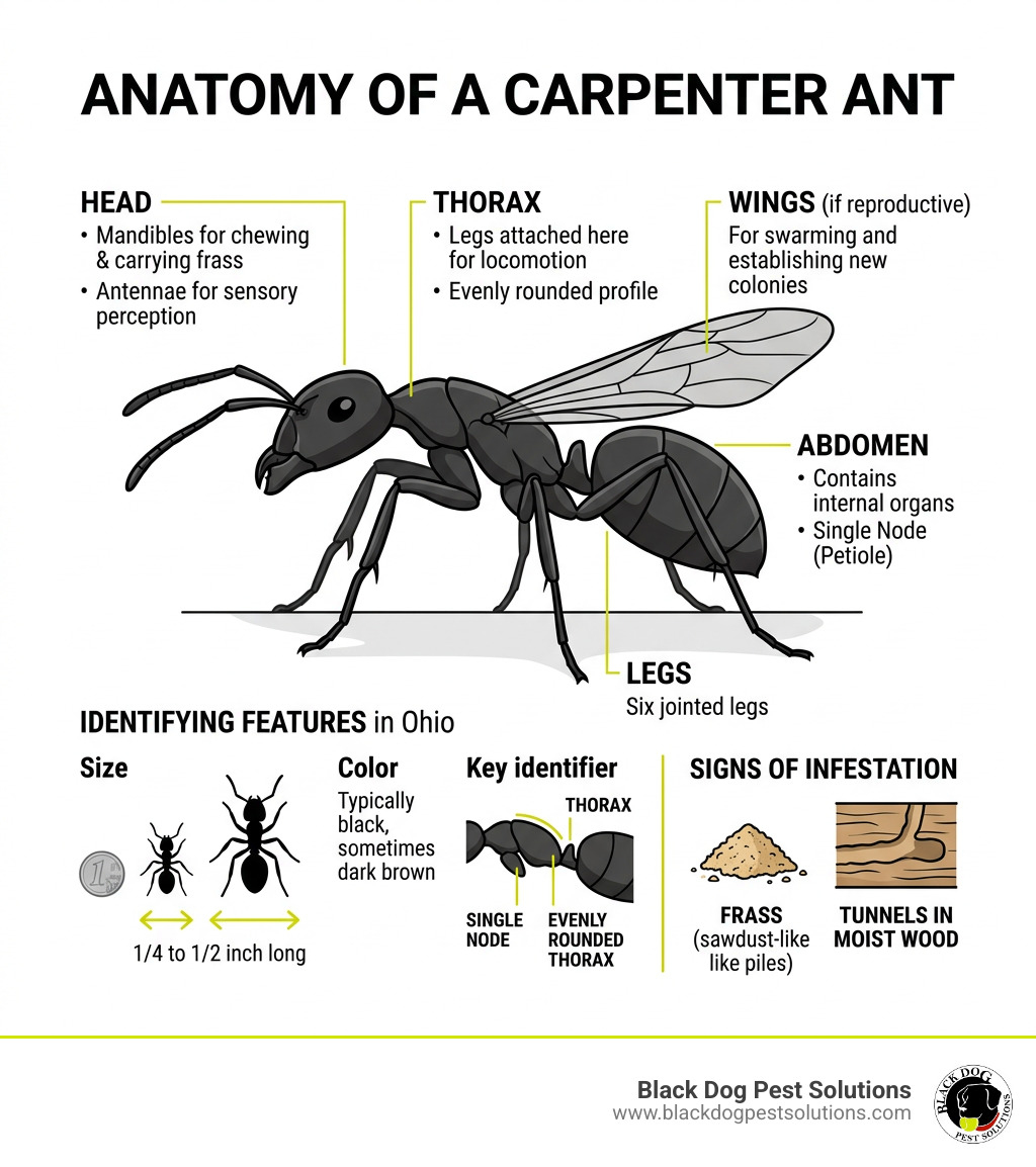 Anatomy of a carpenter ant - carpenter ants in ohio infographic Anatomy of a carpenter ant - carpenter ants in ohio infographic