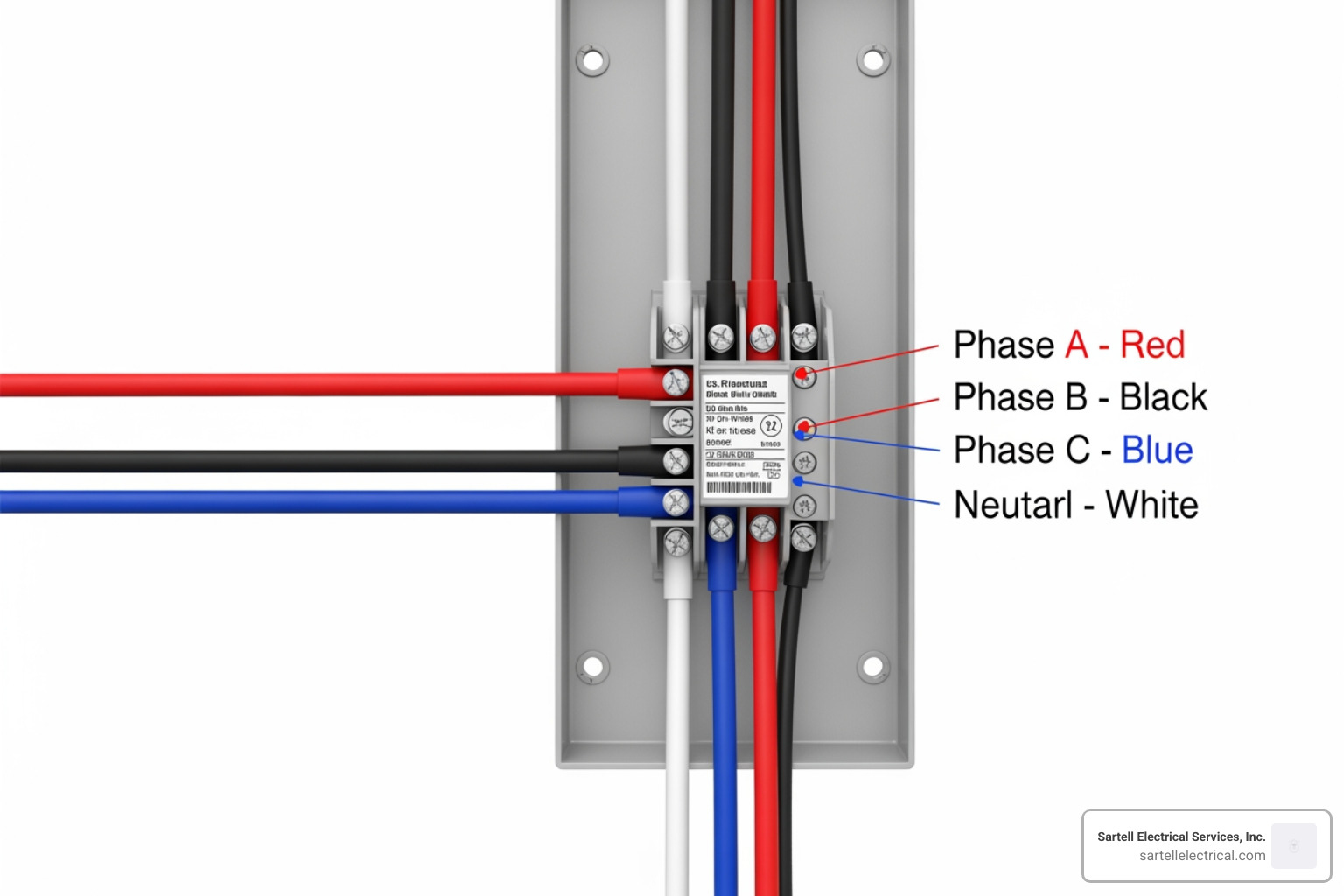 3-phase wiring configuration showing three active lines and one neutral - 3 phase switchboard upgrade 3-phase wiring configuration showing three active lines and one neutral - 3 phase switchboard upgrade