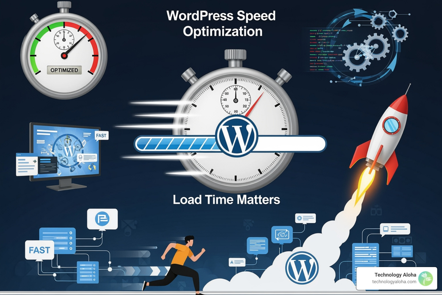 High-performance website dashboard showing a 100/100 speed score - wordpress speed optimization