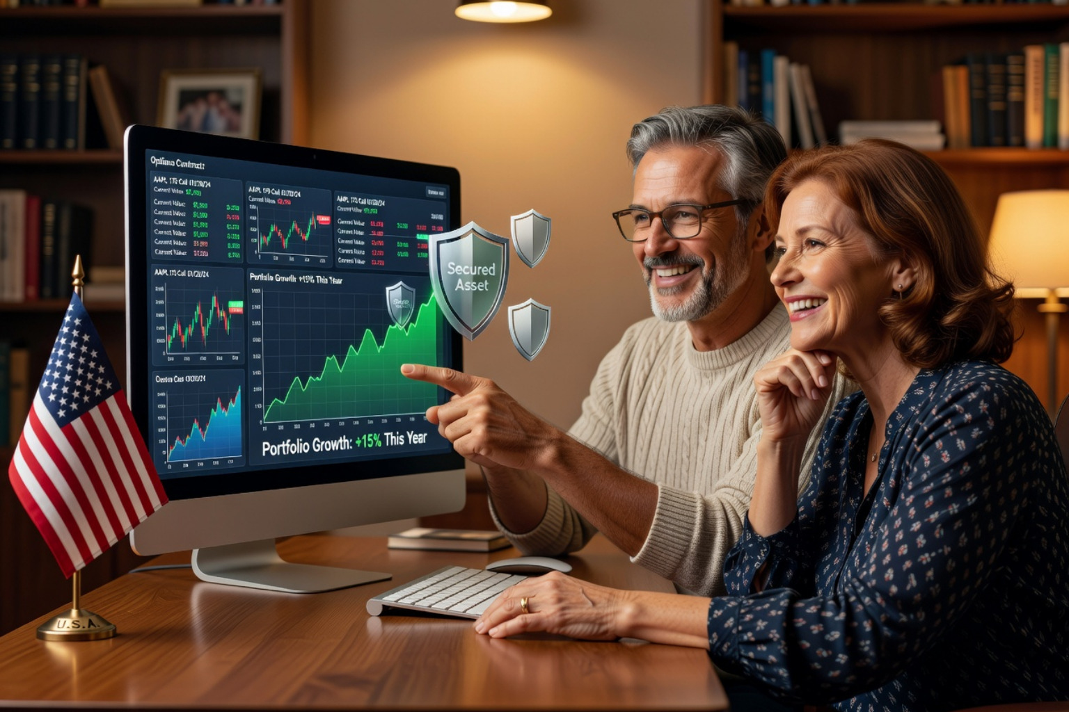 calendar with arrows showing the "rolling" of an option from one month to the next - portfolio protection