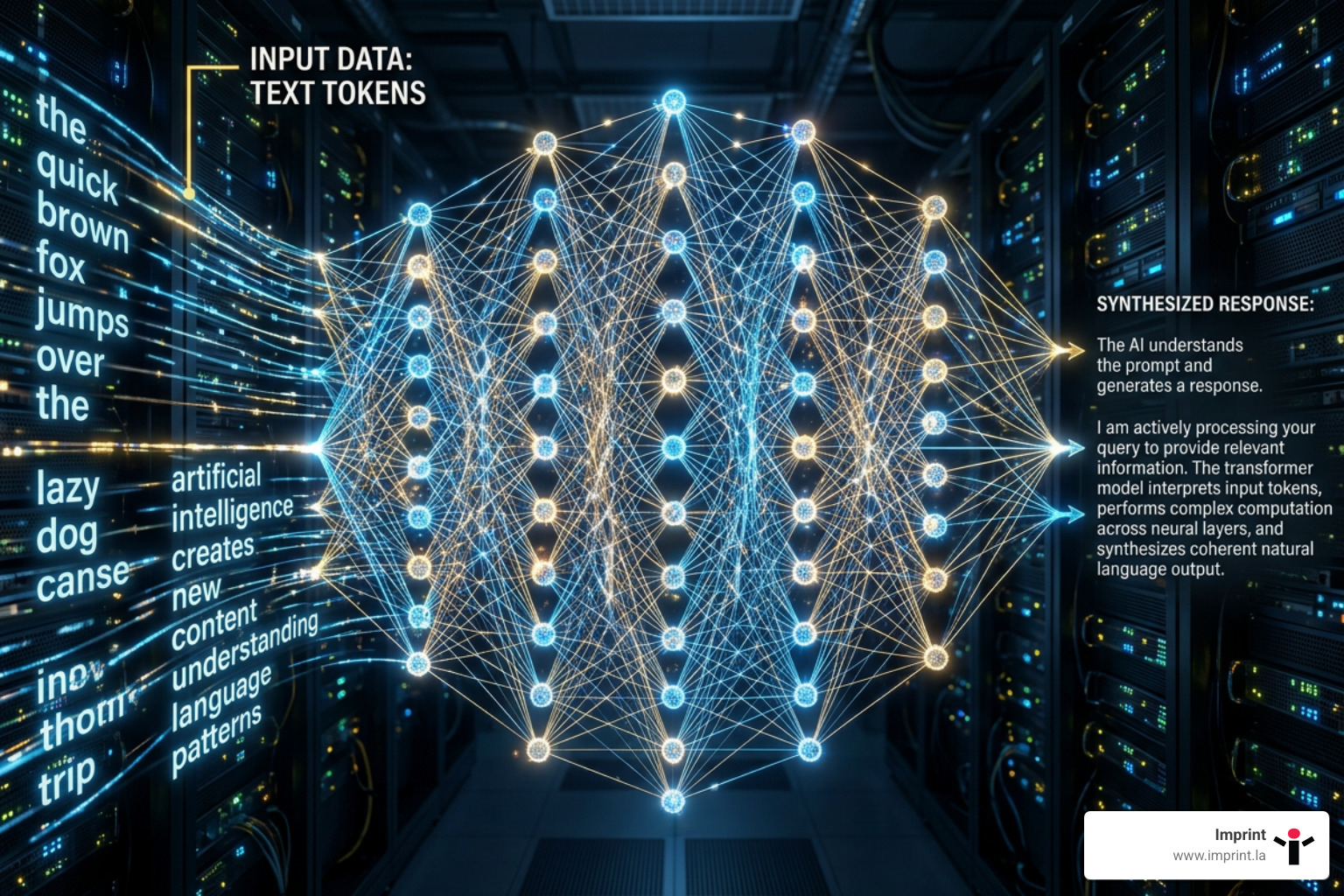 Large Language Model processing visualization - GEO vs SEO