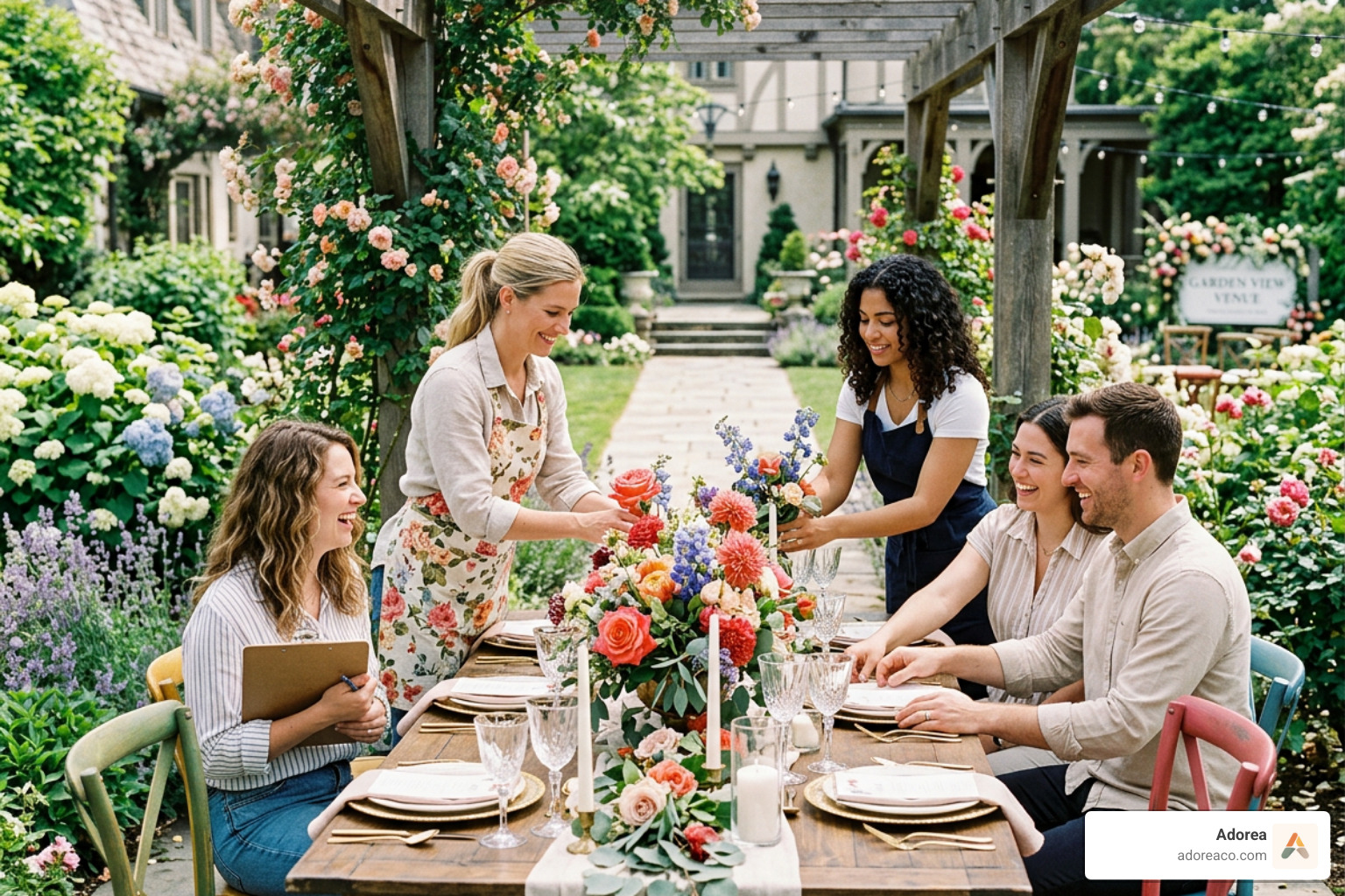 A collaborative styled shoot featuring planners and floral vendors working together - connect planners with vendors