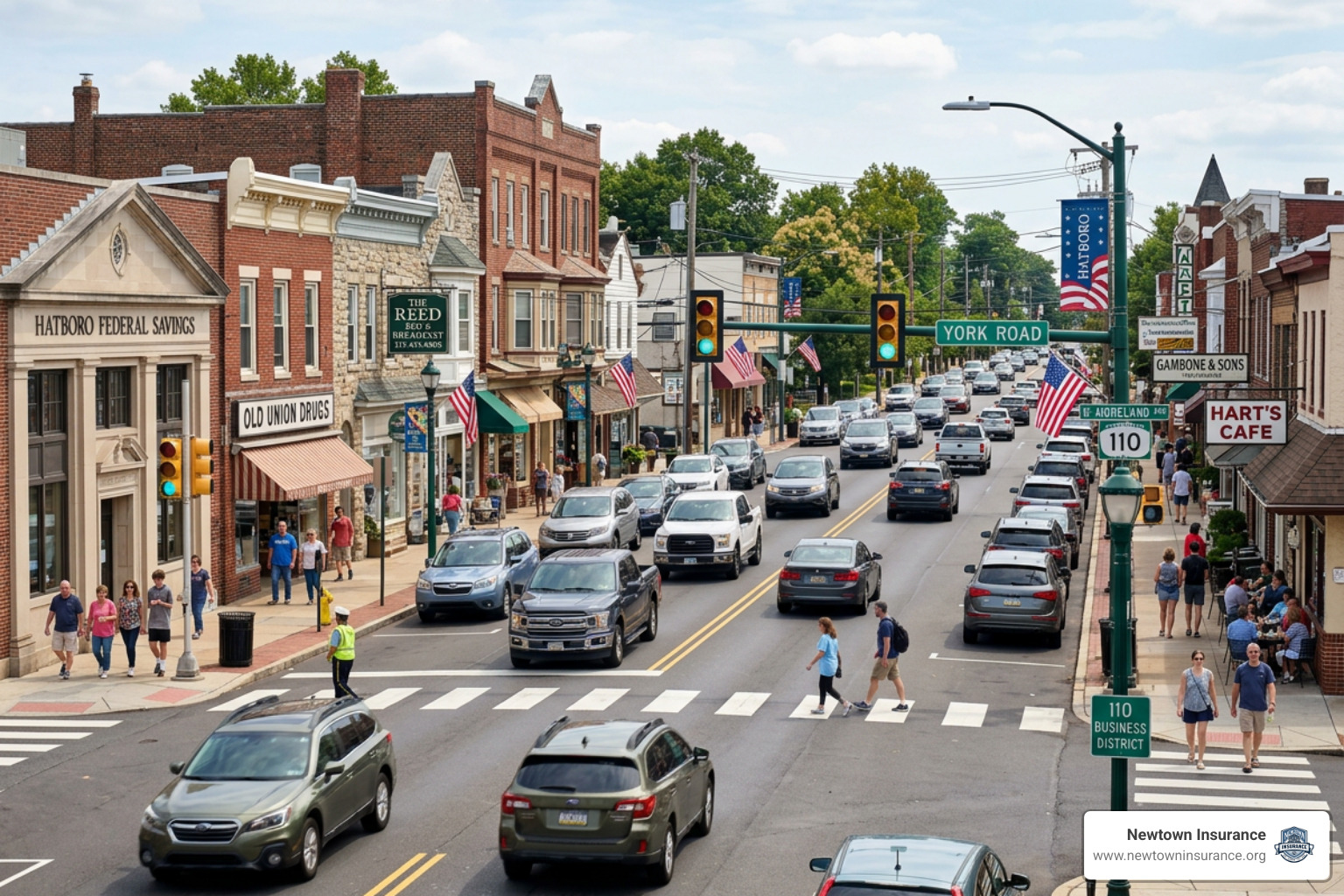 Local traffic patterns in Hatboro PA - car insurance hatboro