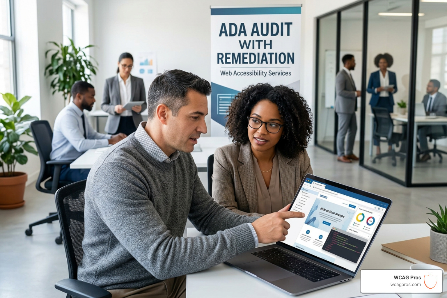 Legal document next to a laptop representing ADA compliance - ada audit with remediation Legal document next to a laptop representing ADA compliance - ada audit with remediation