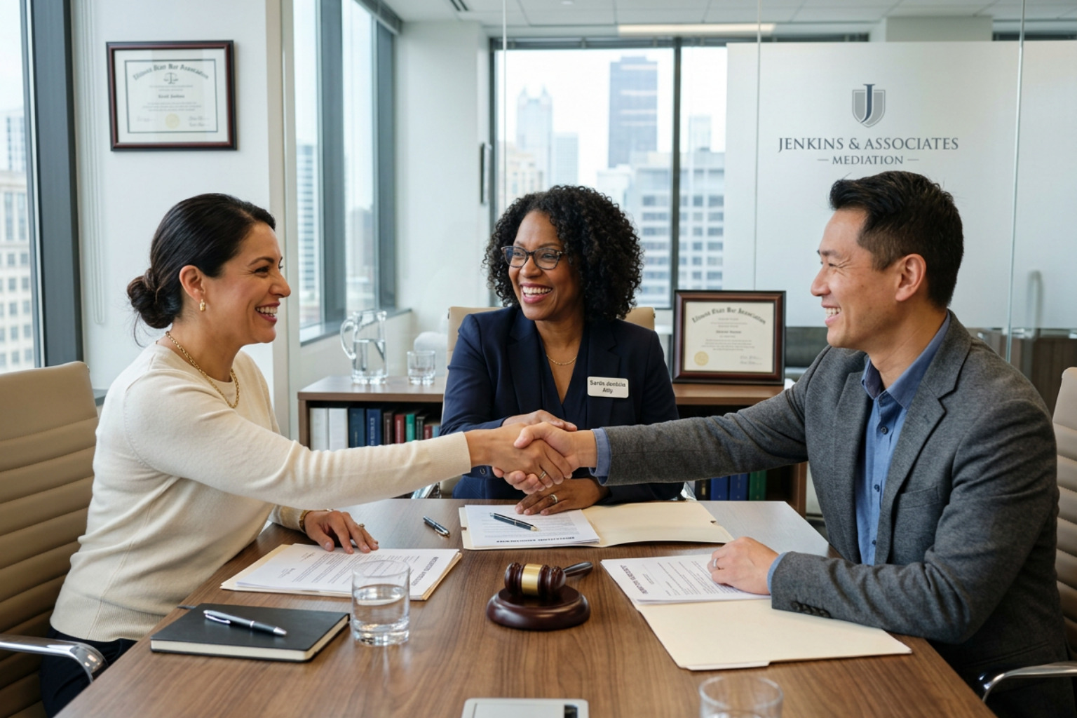 successful mediation session between two parties and a lawyer - divorce lawyer successful mediation session between two parties and a lawyer - divorce lawyer