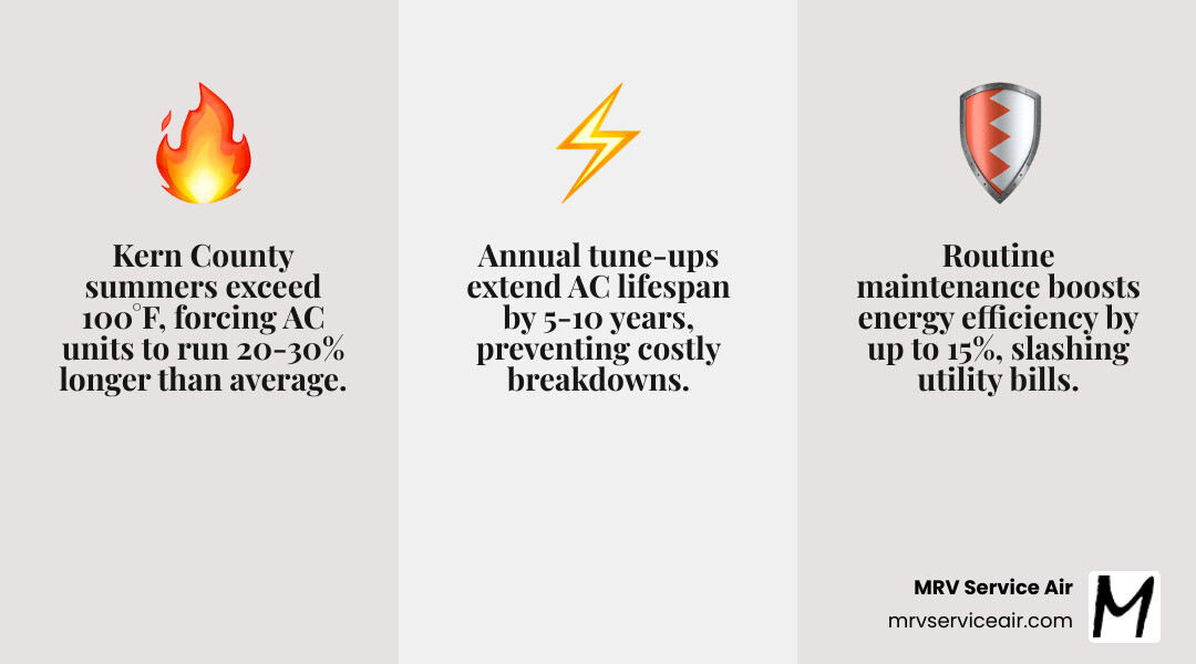 Infographic showing key benefits of routine AC tune-ups for Kern County homeowners - ac maintenance company in kern, ca Infographic showing key benefits of routine AC tune-ups for Kern County homeowners - ac maintenance company in kern, ca