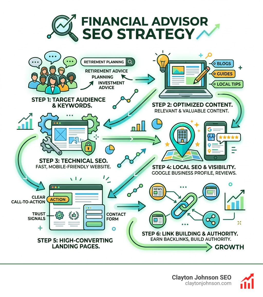 high-converting financial advisor landing page with clear CTA and trust signals - Financial advisor SEO strategy