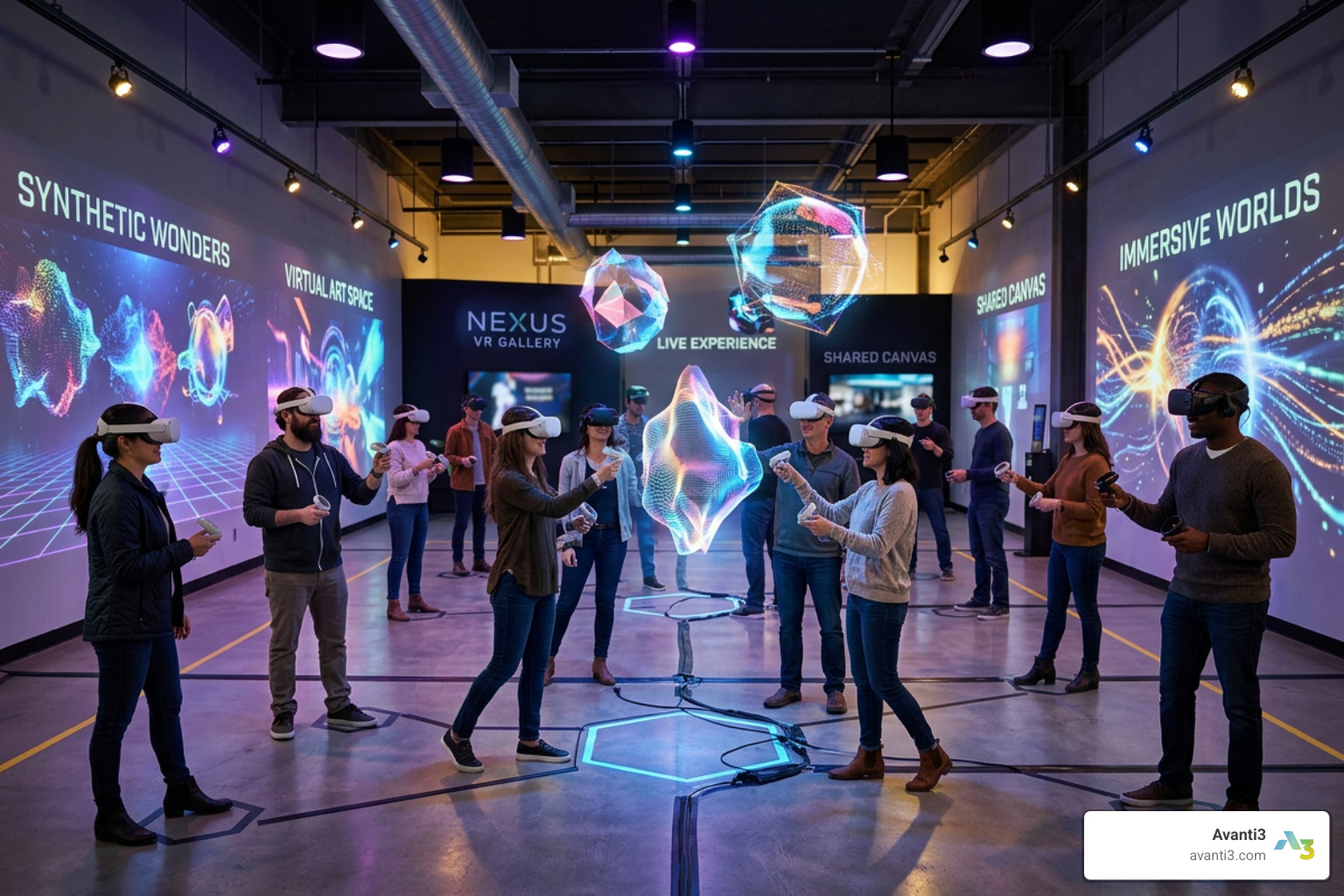 multi-user VR space - vr art exhibition
