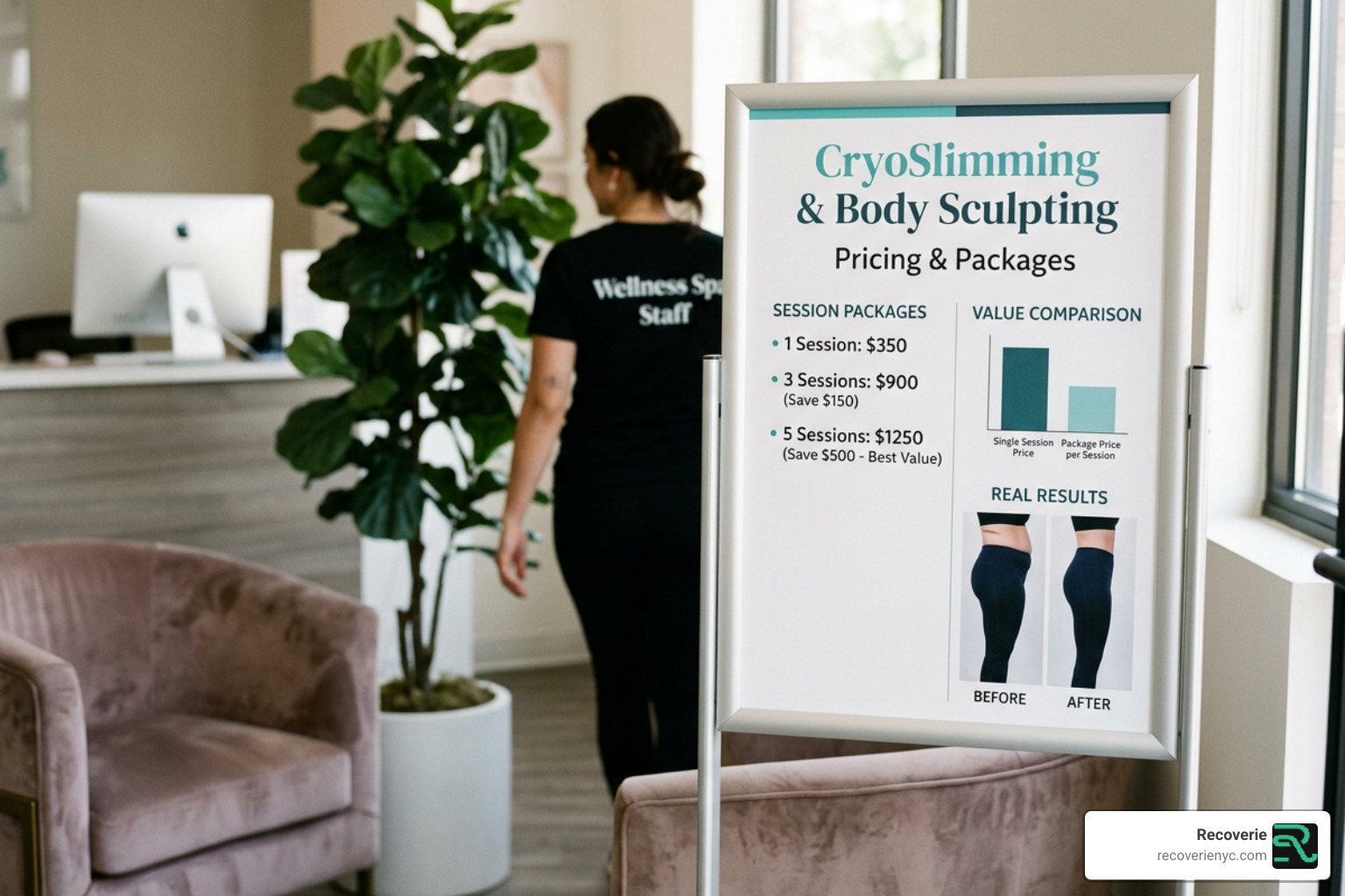 CryoSlimming treatment pricing menu and package value comparison - how much does cryoslimming cost