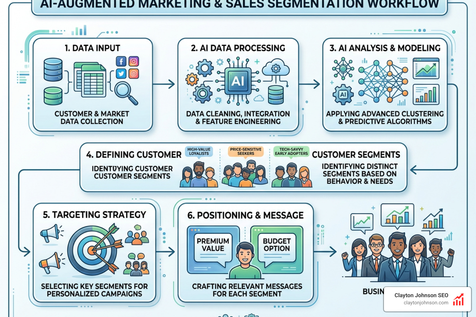 AI-augmented marketing and sales segmentation workflow - sales customer segmentation templates