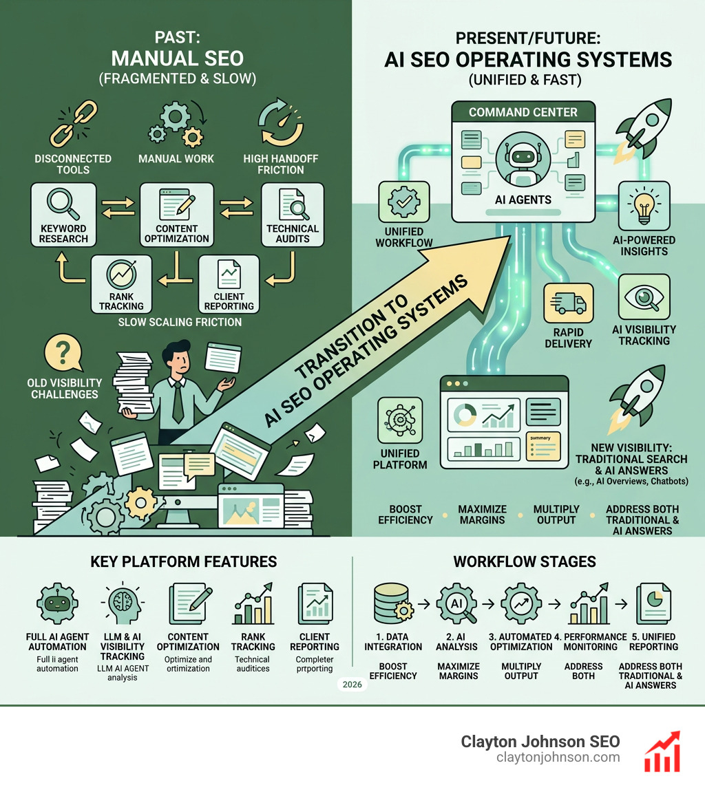 transition from manual SEO to AI operating systems with key platform features and workflow stages - best all-in-one ai seo transition from manual SEO to AI operating systems with key platform features and workflow stages - best all-in-one ai seo