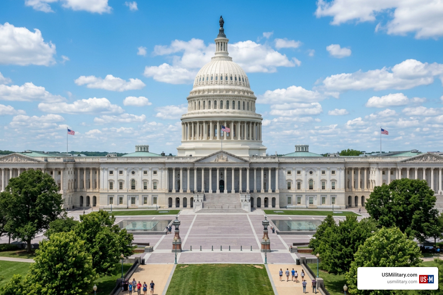 The U.S. Capitol building where Congress would need to vote to reinstate a military draft - Can Trump Bring Back The a