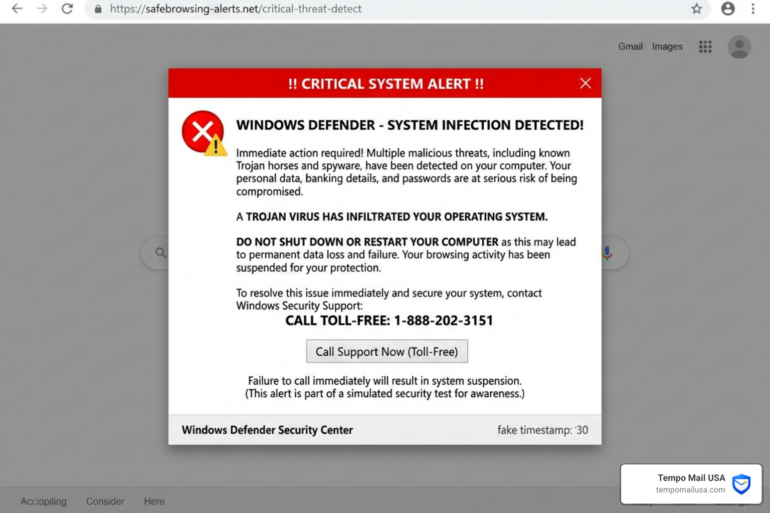 Browser-locking alert claiming a virus infection - Microsoft Security Alert Scam Browser-locking alert claiming a virus infection - Microsoft Security Alert Scam