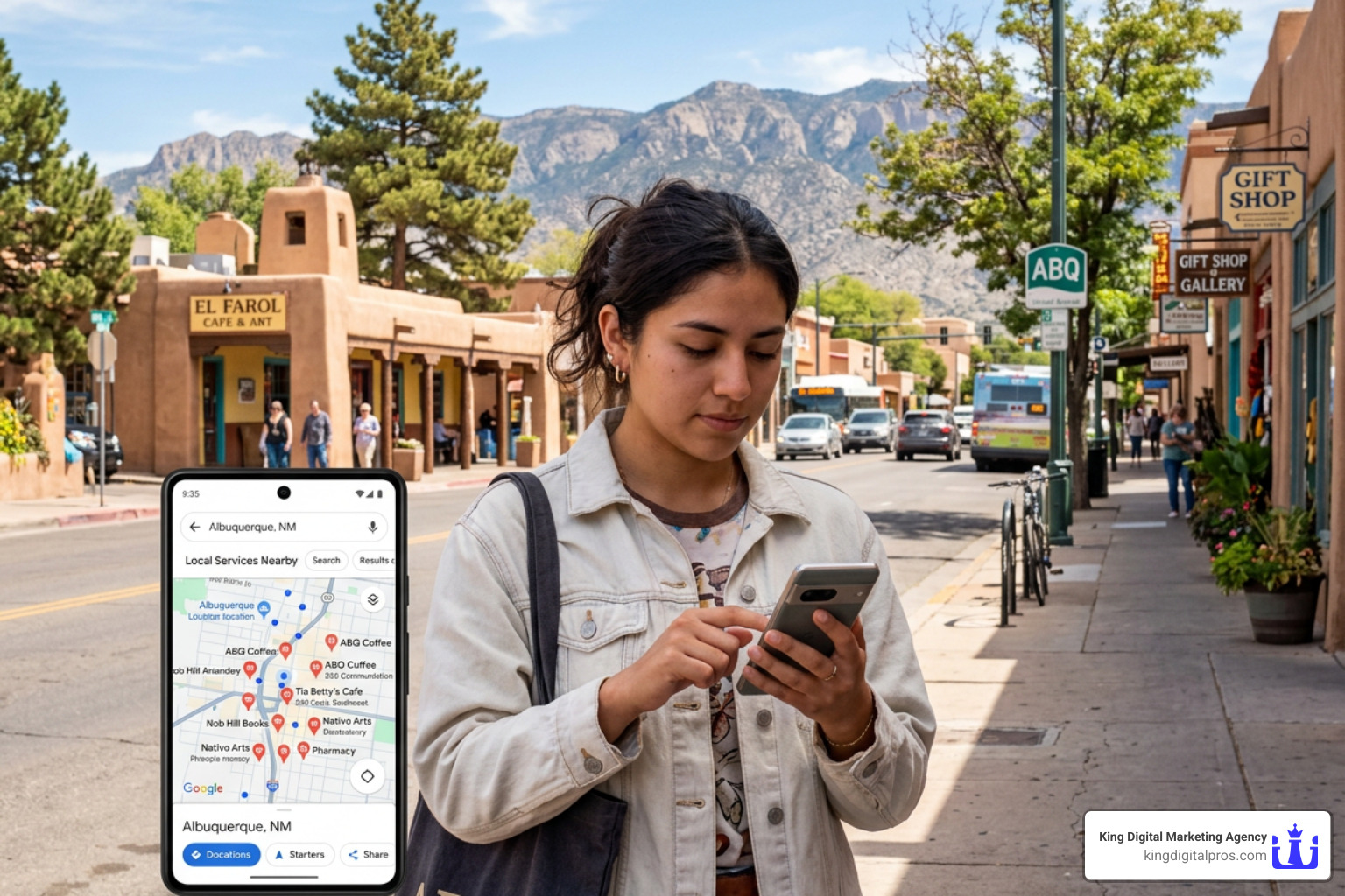 Mobile User Searching For Local Services In New Mexico - Local Seo New Mexico