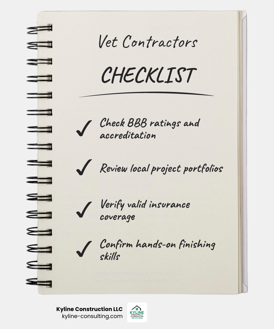 Infographic showing key factors: Cincinnati climate, siding material options, average costs, and contractor vetting