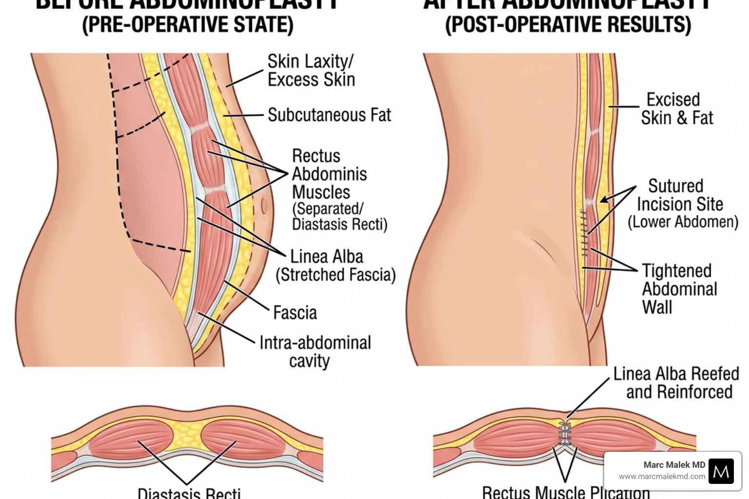 muscle plication vs skin removal diagram - abdominoplasty before after muscle plication vs skin removal diagram - abdominoplasty before after