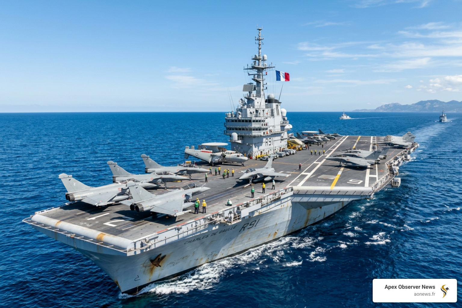 Porte-avions Charles de Gaulle en mission en Méditerranée - actualités ce jour en france