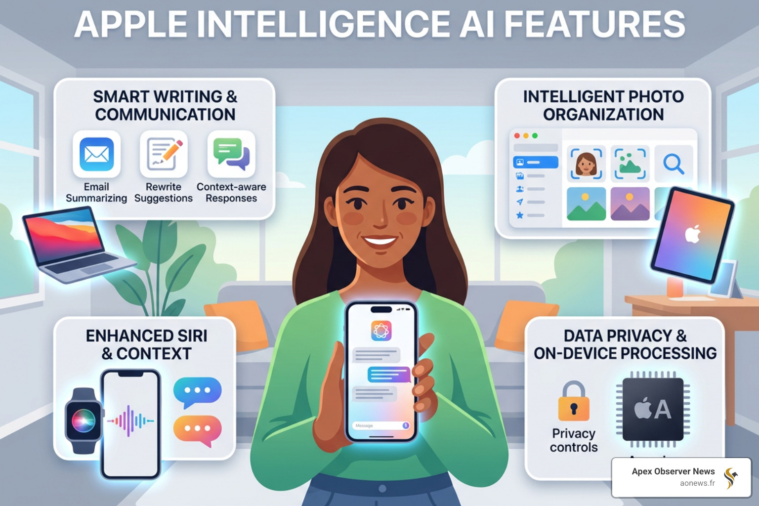Writing Tools in action on a MacBook - apple intelligence ai features