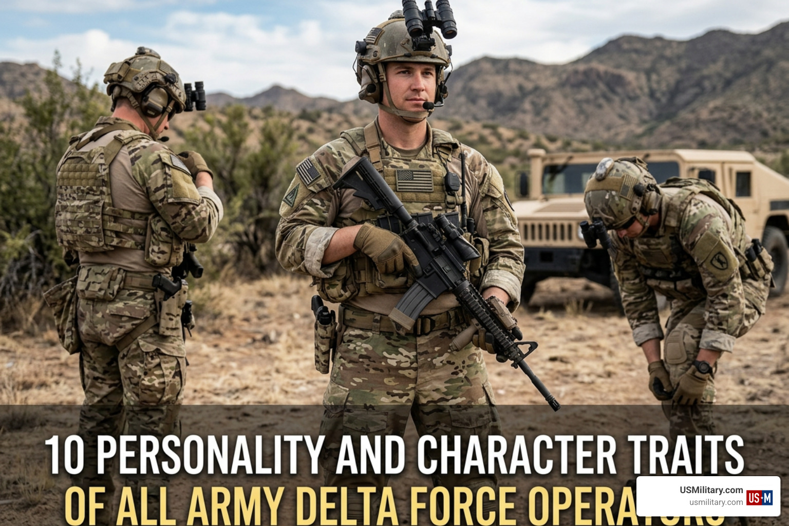 Delta Force operators in tactical gear during training exercise - 10 personality and character traits of all army delta