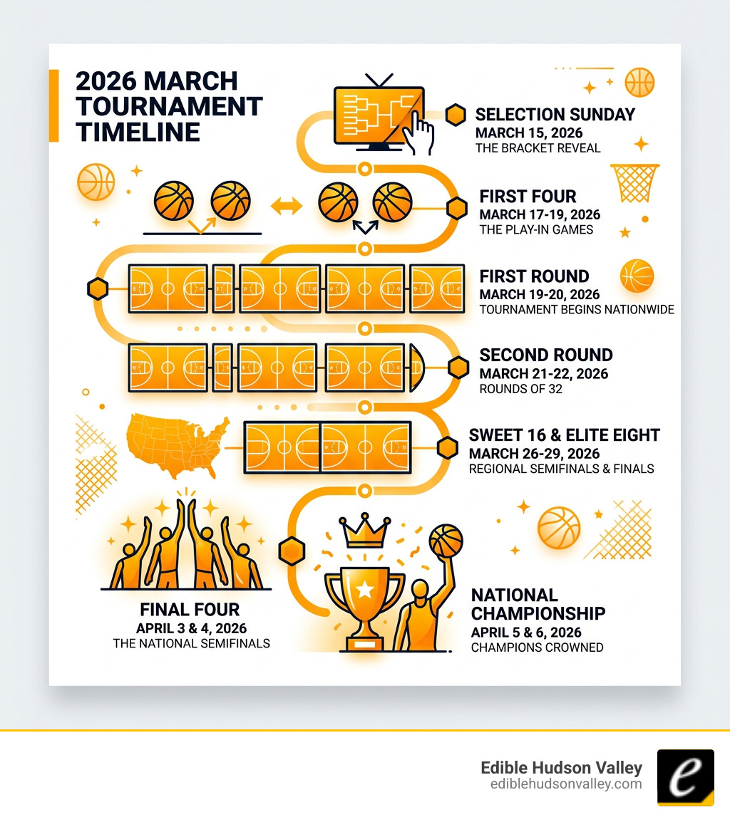 2026 March Madness tournament timeline from Selection Sunday to National Championship - when does march madness start 2026 March Madness tournament timeline from Selection Sunday to National Championship - when does march madness start