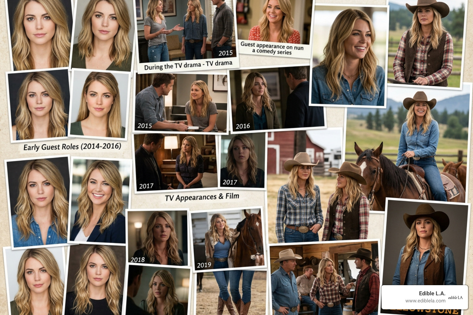 Hassie Harrison in her early acting roles showing her transition from guest spots to leading lady - hassie harrison