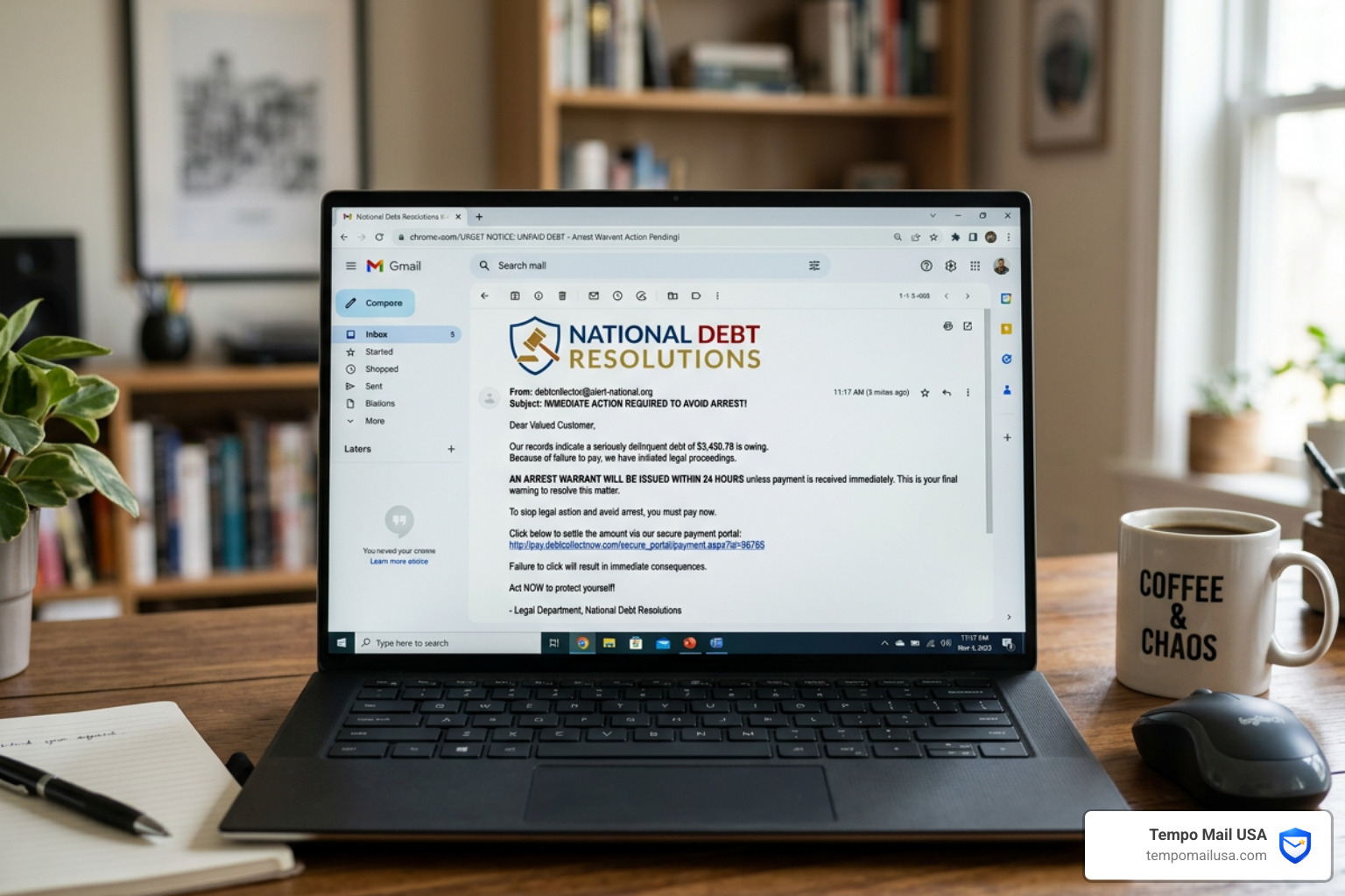 A suspicious phishing email claiming to be from a debt collector - Halsted Financial scam A suspicious phishing email claiming to be from a debt collector - Halsted Financial scam