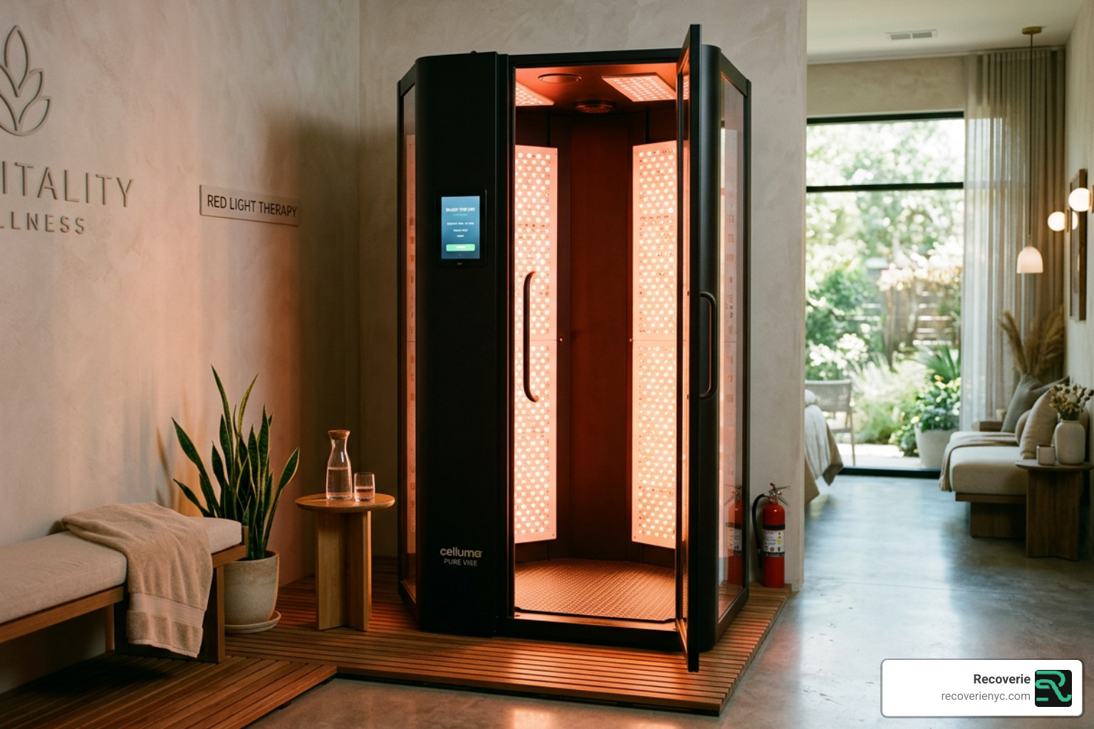 red light therapy booth