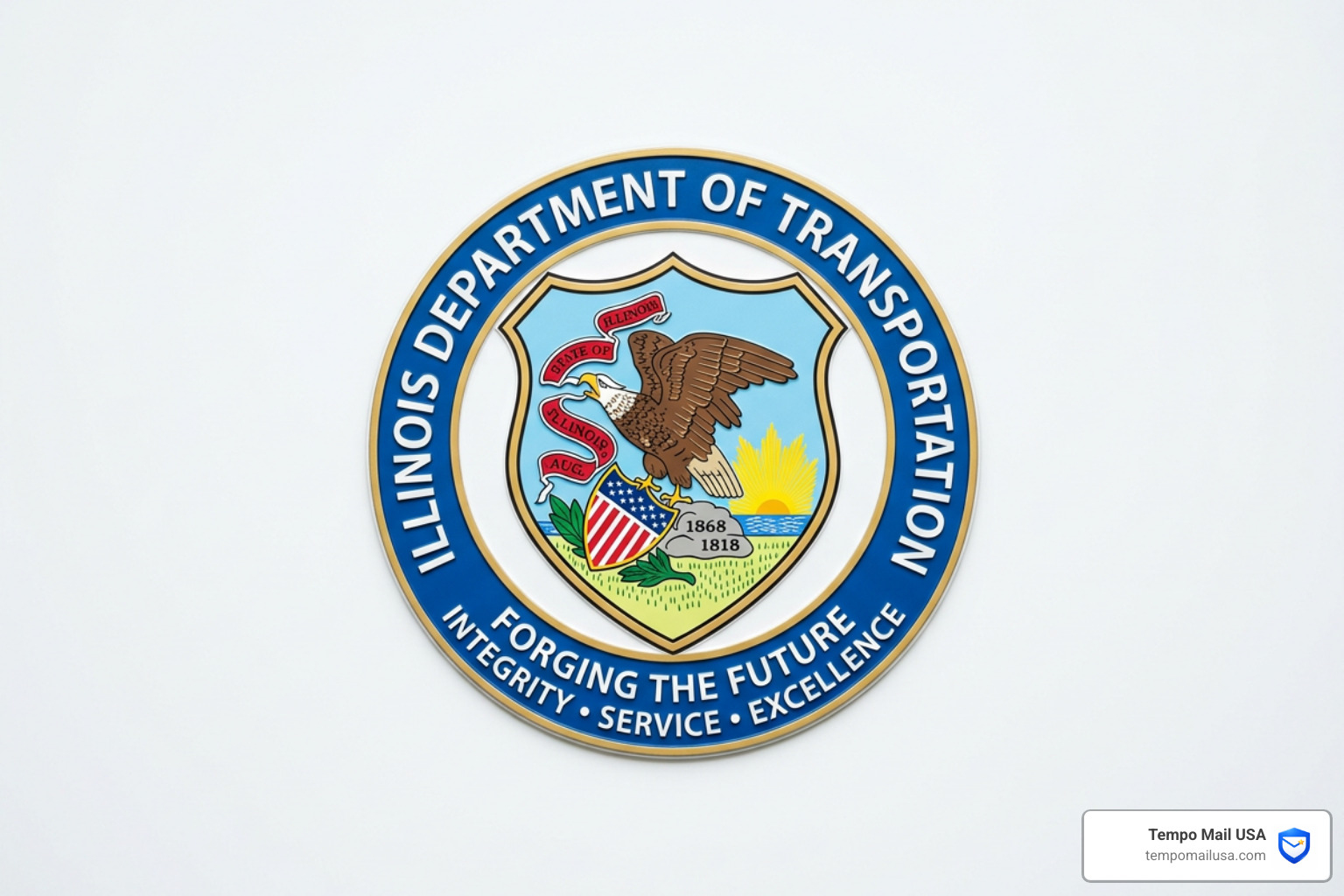 Official Illinois Department of Transportation logo for reference - Illinois DOT text scam Official Illinois Department of Transportation logo for reference - Illinois DOT text scam