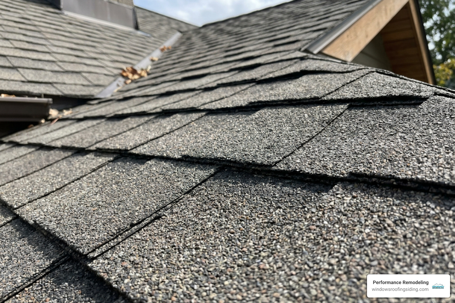 Texture and depth of architectural shingles up close - architectural shingle roof