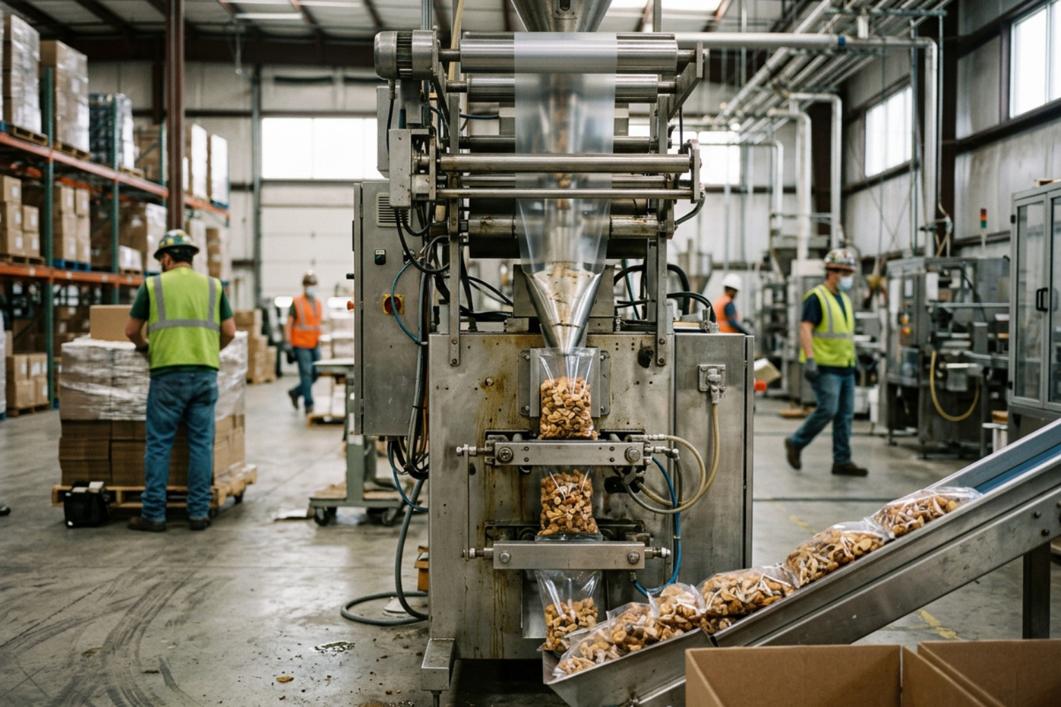 automated bagging equipment in food facility - food contract packing automated bagging equipment in food facility - food contract packing