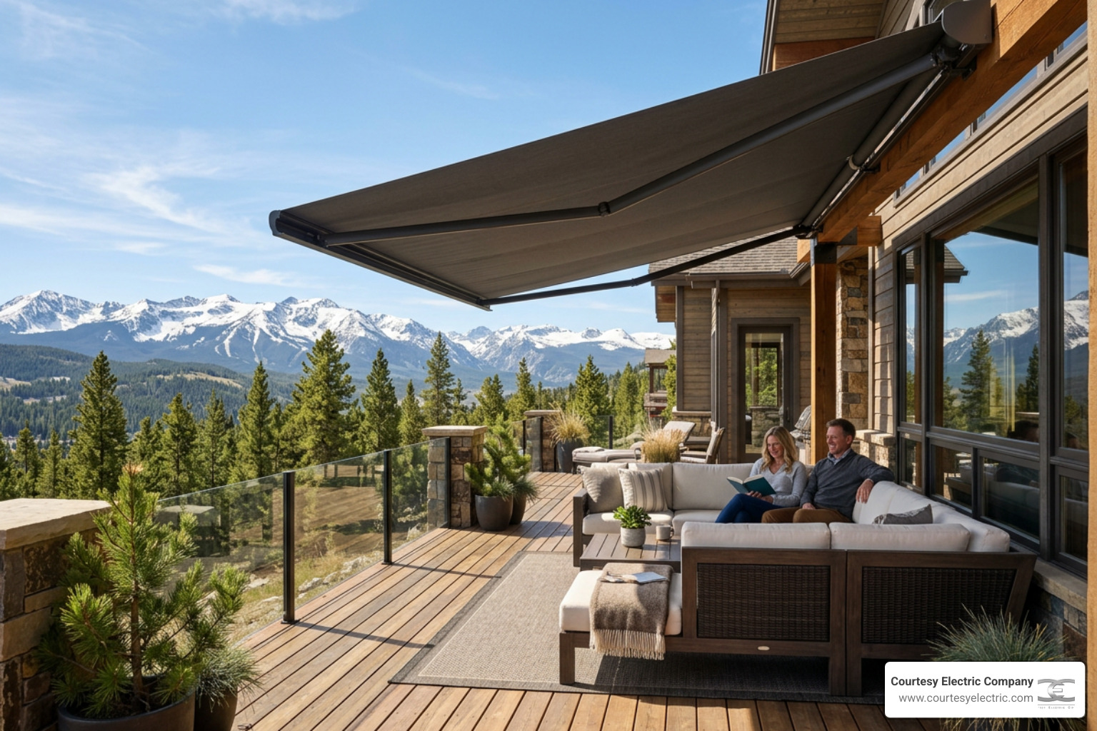 outdoor shades on a mountain patio in Fraser Colorado with retractable awning and UV protection - best outdoor shades outdoor shades on a mountain patio in Fraser Colorado with retractable awning and UV protection - best outdoor shades