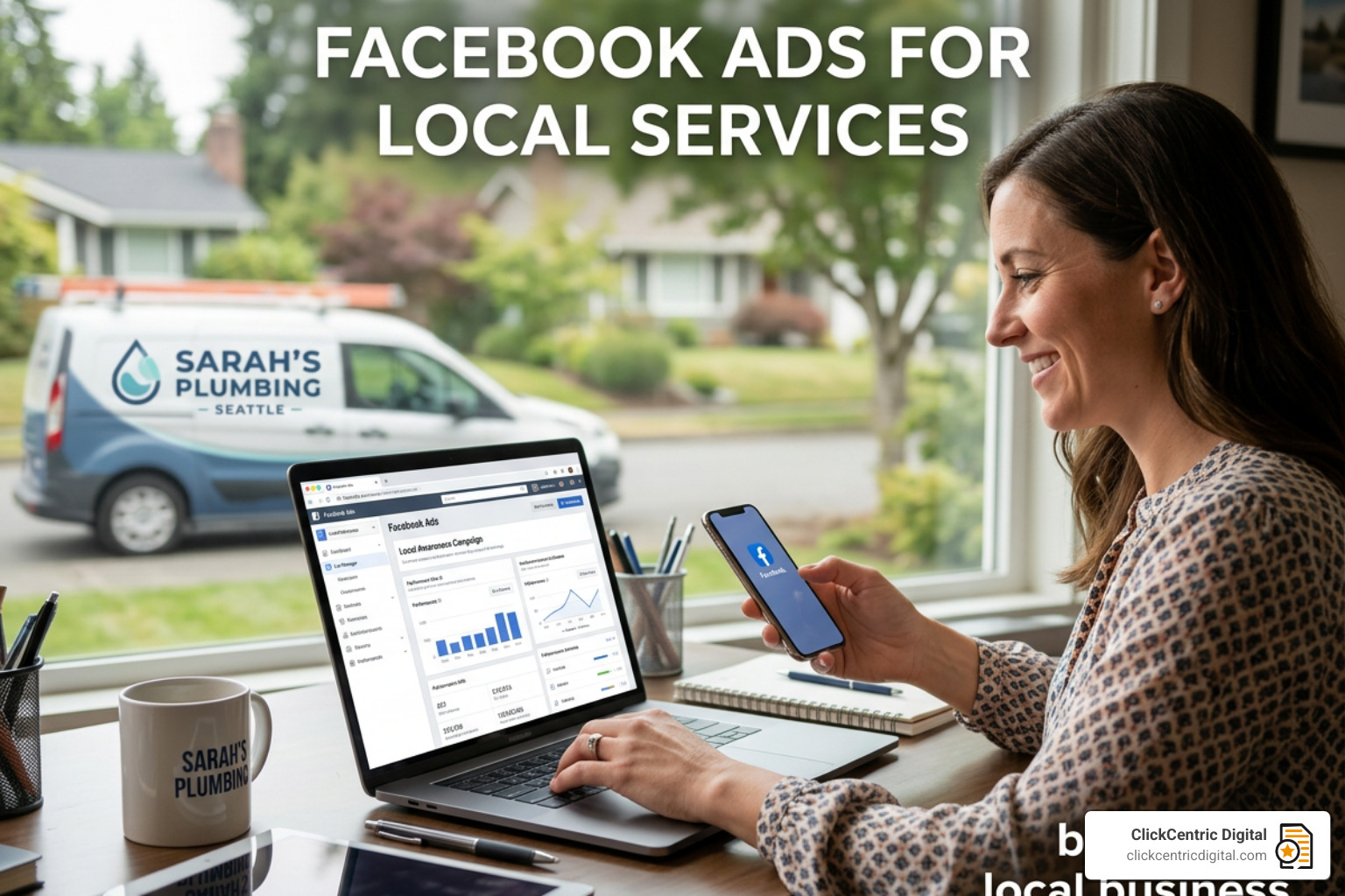 Map showing radius pins and service area exclusions for local targeting - facebook ads for local services Map showing radius pins and service area exclusions for local targeting - facebook ads for local services