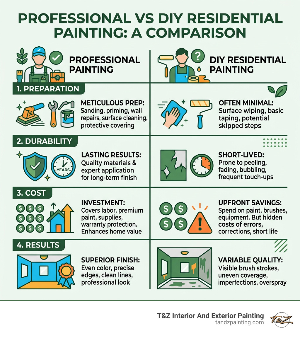 Benefits of professional vs DIY residential painting: prep, durability, cost, and results comparison - residential painting Benefits of professional vs DIY residential painting: prep, durability, cost, and results comparison - residential painting