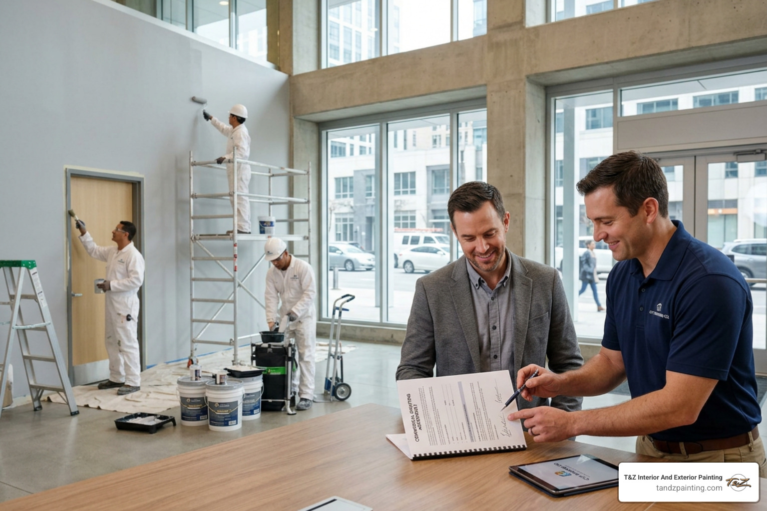 detailed project scope document for a commercial building - commercial painting contracts