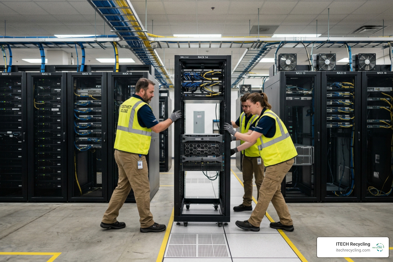 Removal of server racks from a corporate data center - it recycling solutions