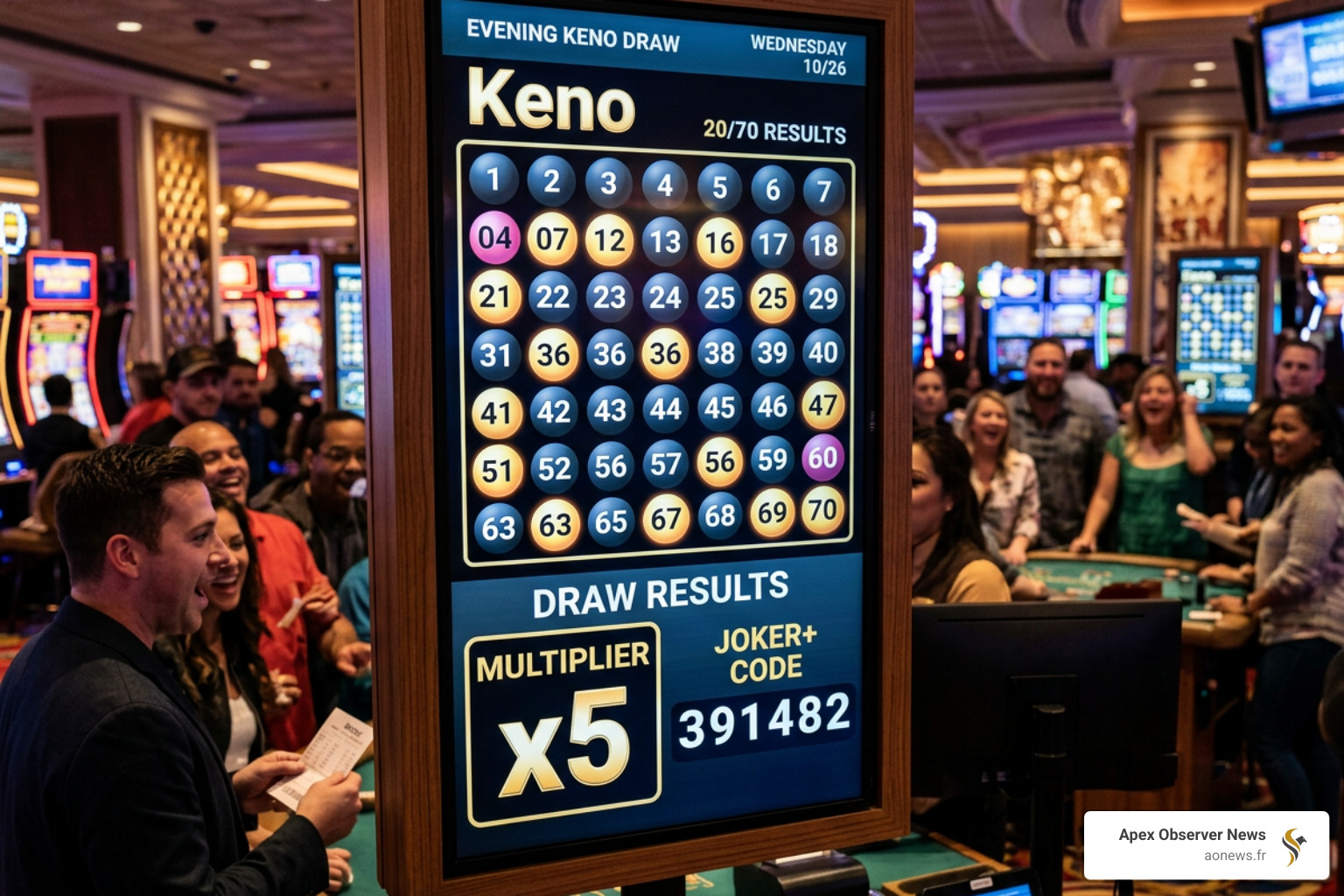 Latest Keno evening draw results display - keno tirage soir résultats Latest Keno evening draw results display - keno tirage soir résultats