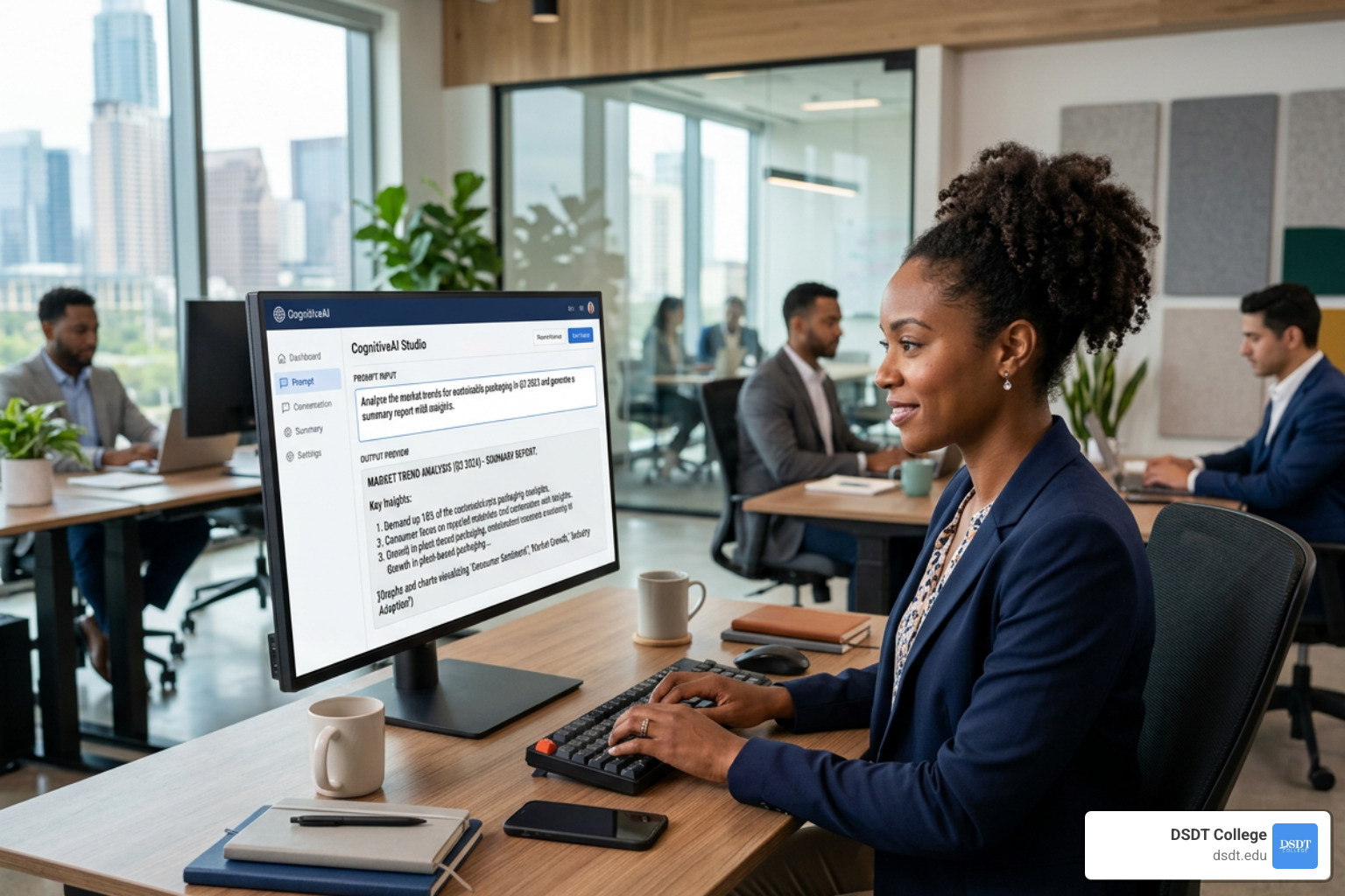 professional interacting with a generative AI interface - ai prompt engineering salary professional interacting with a generative AI interface - ai prompt engineering salary