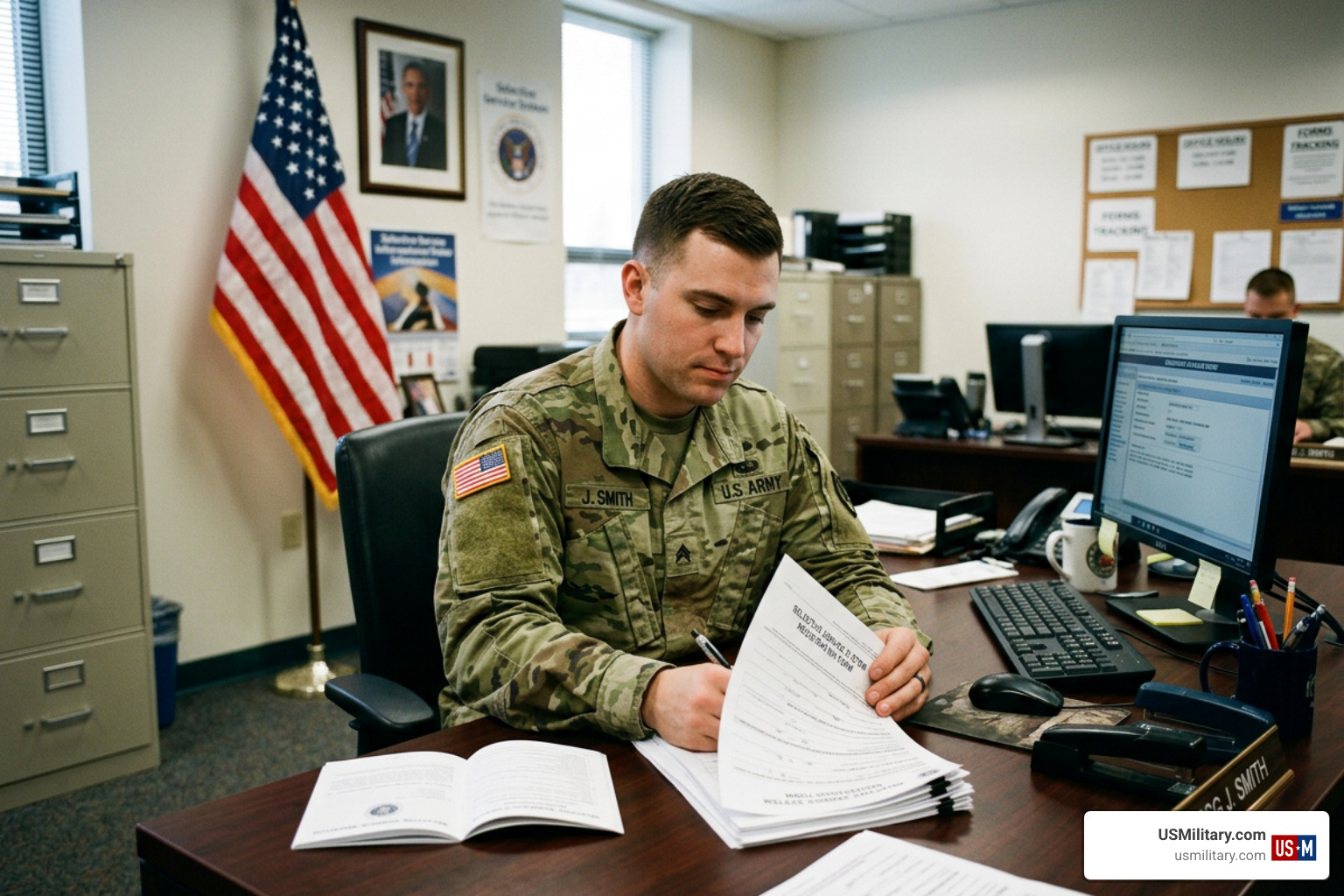 U.S. military member processing paperwork for selective service - will the army be the first branch to start a mlitary draft