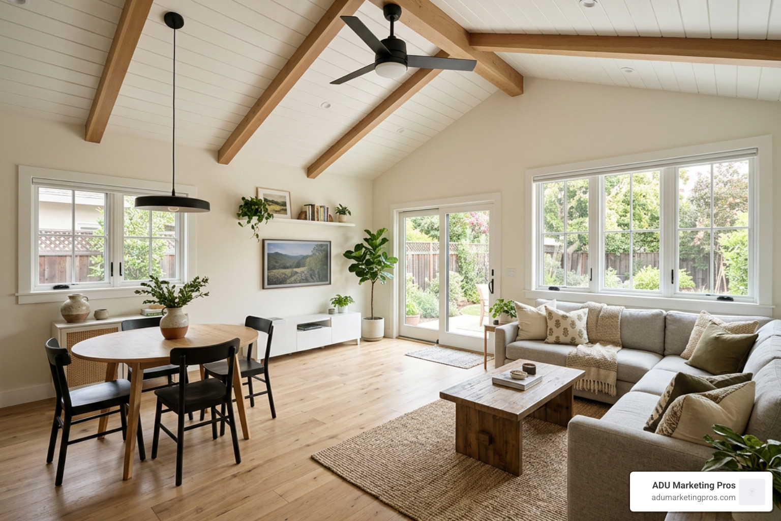 750 square foot granny flat interior with vaulted ceilings - best granny flat designs