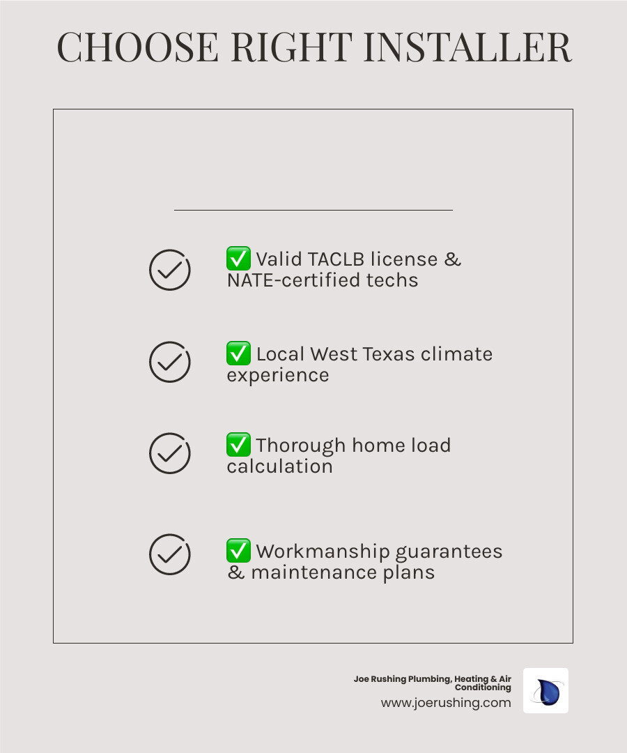 Step-by-step HVAC installation process infographic for Lubbock TX homeowners - hvac installation services in lubbock, tx Step-by-step HVAC installation process infographic for Lubbock TX homeowners - hvac installation services in lubbock, tx
